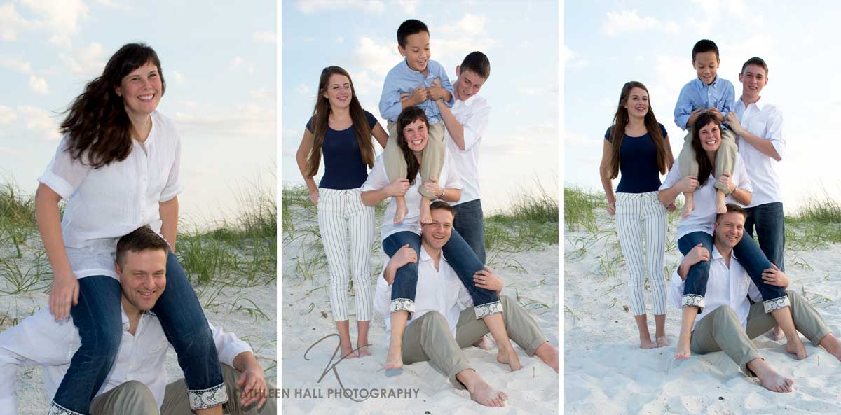 Family photos on Clearwater Beach